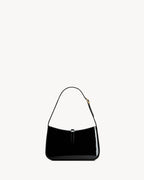 Saint Laurent Le 5 à 7 Patent Leather Hobo – Burgundy Elegance
