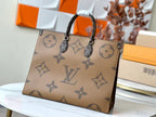 Luxe Monogram Leather Tote BagHandbag