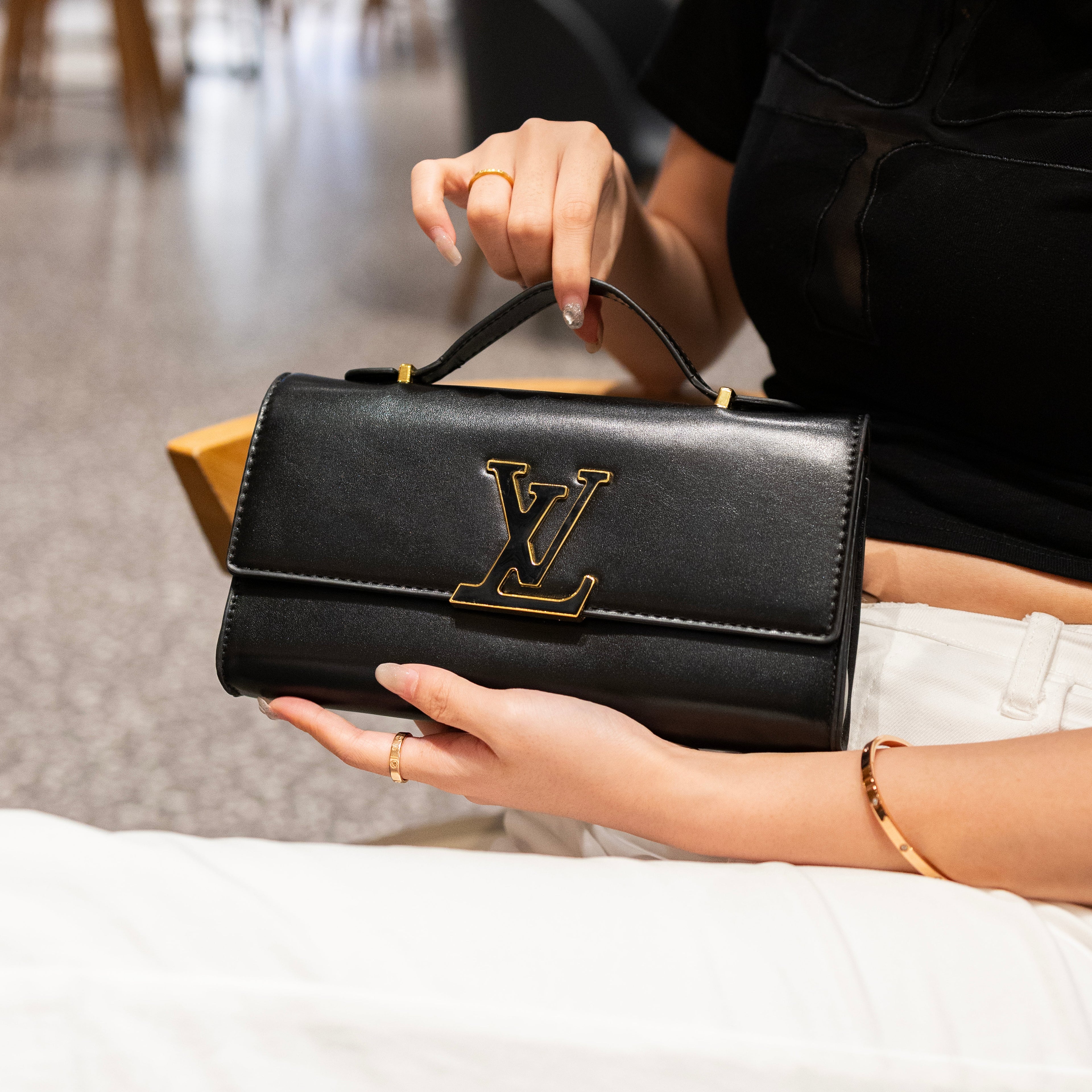 Luxe Texture Leather Handbag
