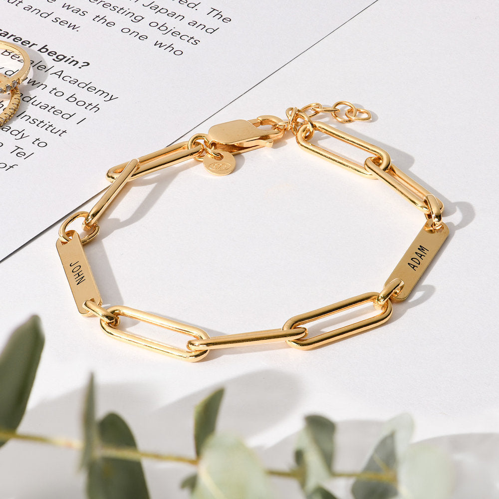 Sterling Silver Custom Name Link Up Bracelet