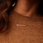 Sterling Silver Handwrite Name Necklace