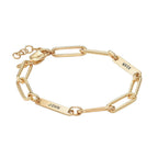 Sterling Silver Custom Name Link Up Bracelet