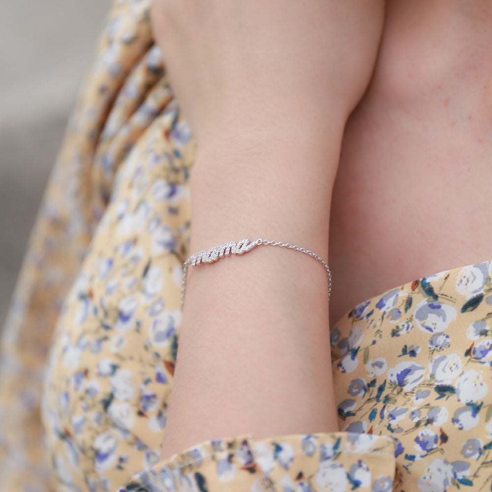 Personalized Pave Stone Name Bracelets