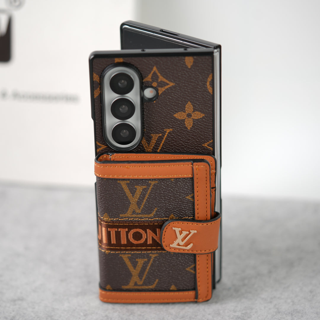 Luxury Brand Card Holder Crossbody Sling Strap Case For Samsung Z Fold