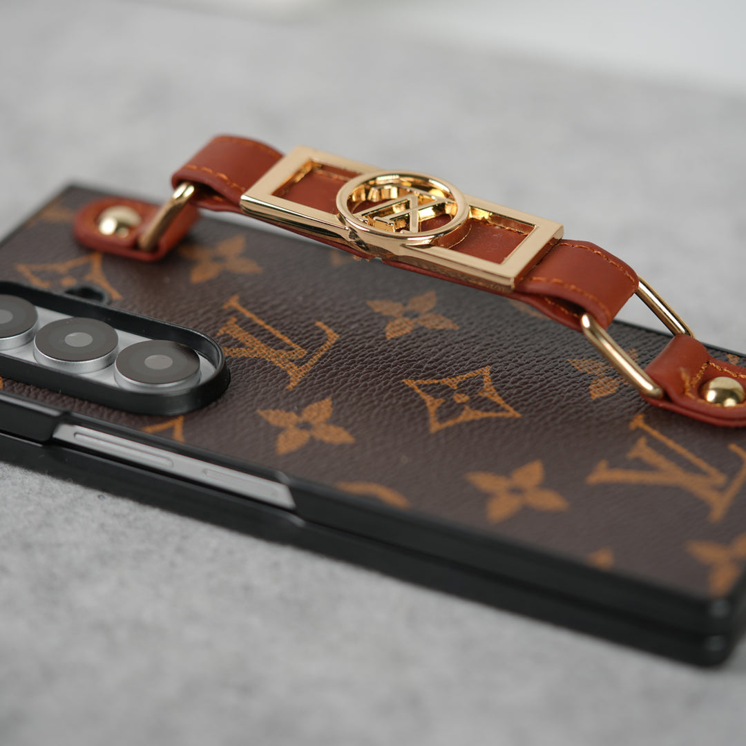 Luxury Brand Strap Holder Case For Samsung Z Fold 7-4